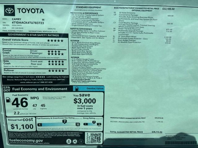 2026 Toyota Camry SE