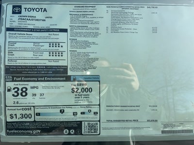 2026 Toyota Toyota Crown Signia Limited